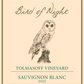 Bird of Night 2023 Dry Creek Tolmasoff Vineyard Sauvignon Blanc wine label